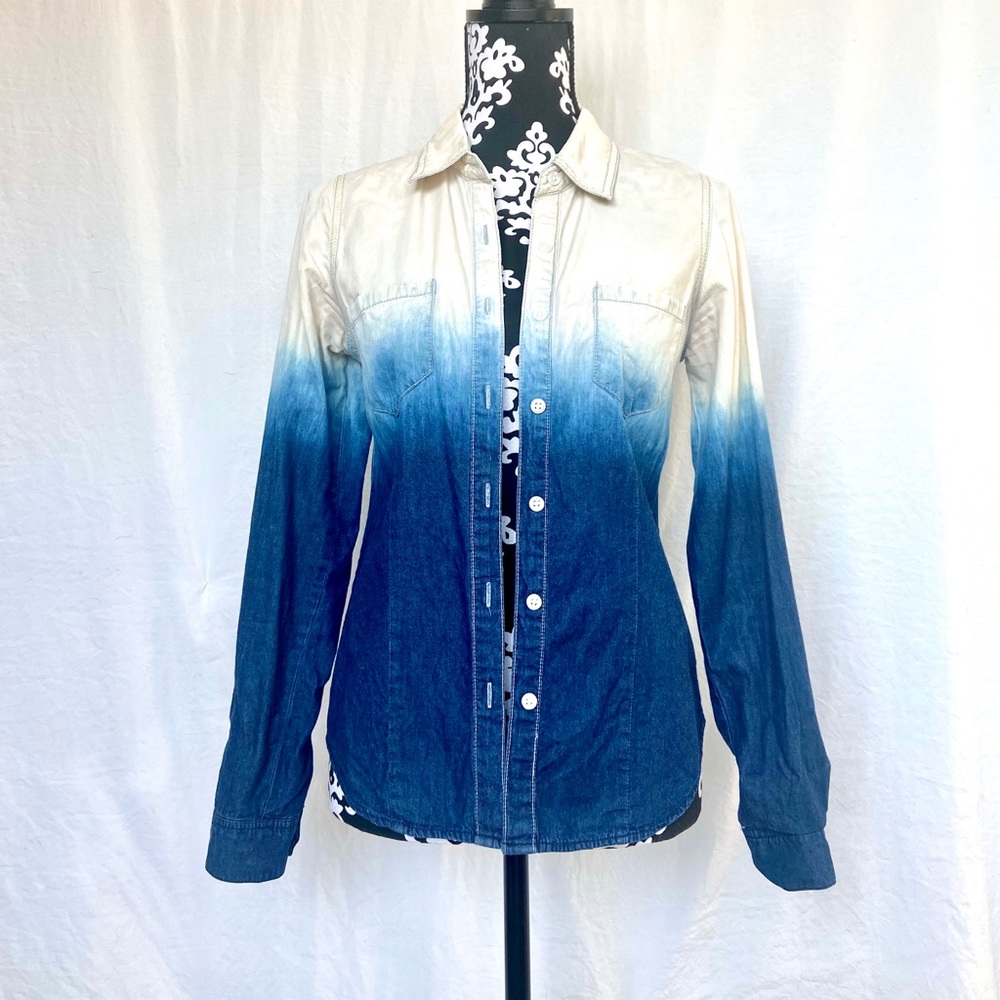 Ombré Chambray Button-Up - Picture 2 of 4